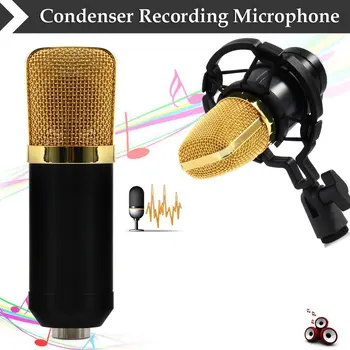 

Brand New BM - 700 Wired 3.5mm Condenser Studio Stereo Sound Recording Microphone with Shock Mount for Radio Braodcasting