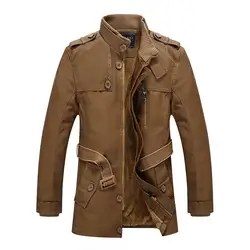 DHfinery кожаная куртка мужская на осень-зиму мужской плюс бархатные толстые теплые куртки из искусственной кожи в Европе и США Большие