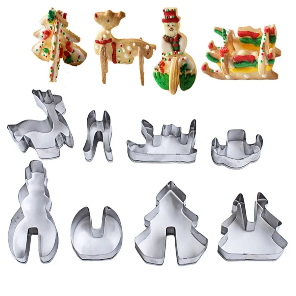 

Christmas Stainless Steel Cookie Mold Kitchen DIY Baking Tools Cookie Printing Mould Mold