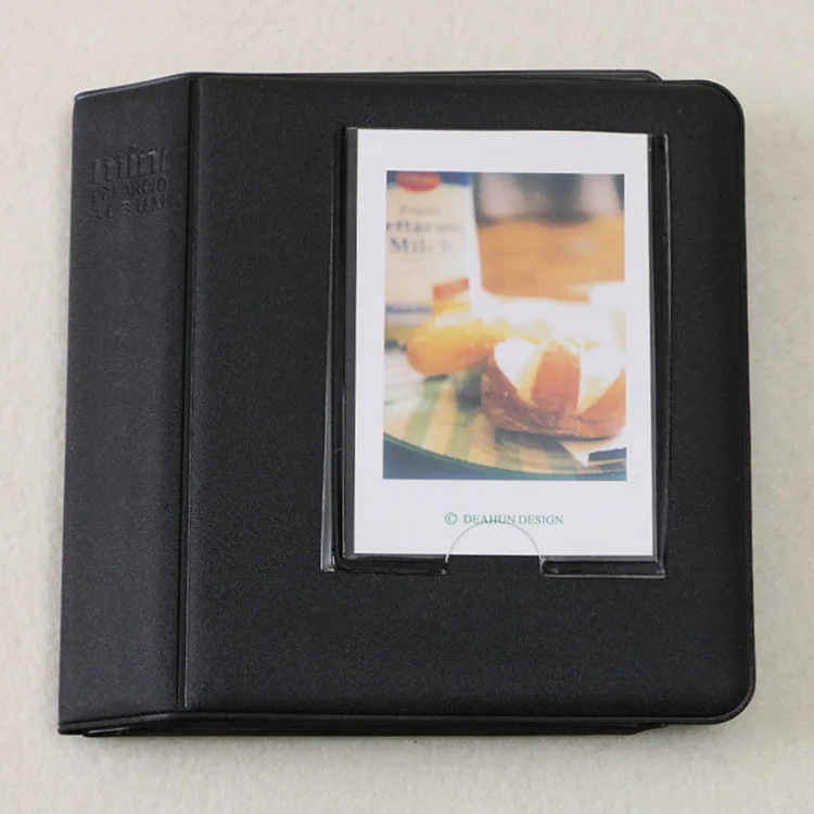 64 кармана Фотоальбом Polaroid Фотоальбом мини мгновенный чехол для хранения фотографий мини-альбом фотоальбом fotografico - Цвет: Черный