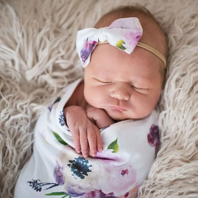 Newborn-Photography-Prop-Baby-Blankets-Printed-Newborn-Infant-Baby-Boys-Girls-Sleeping-Swaddle-Muslin-Wrap-Headband (2)
