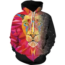 2019 Unisex Women Men Galaxy Animal 3D Digital Print Pullover Hoodie Hooded Fleece Sweatshirt LYM016-028 christmas digital print pullover hoodie