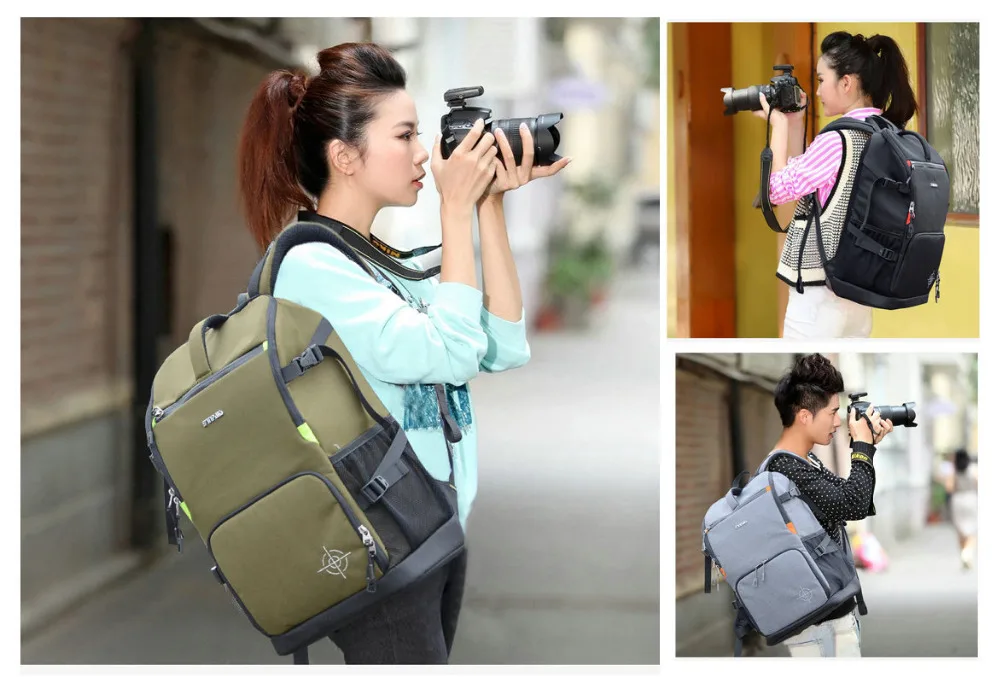 Купить SY07 Профессиональный Водонепроницаемый открытый сумка рюкзак DSLR SLR Камера сумка черный для Nikon Canon sony Pentax Fuji