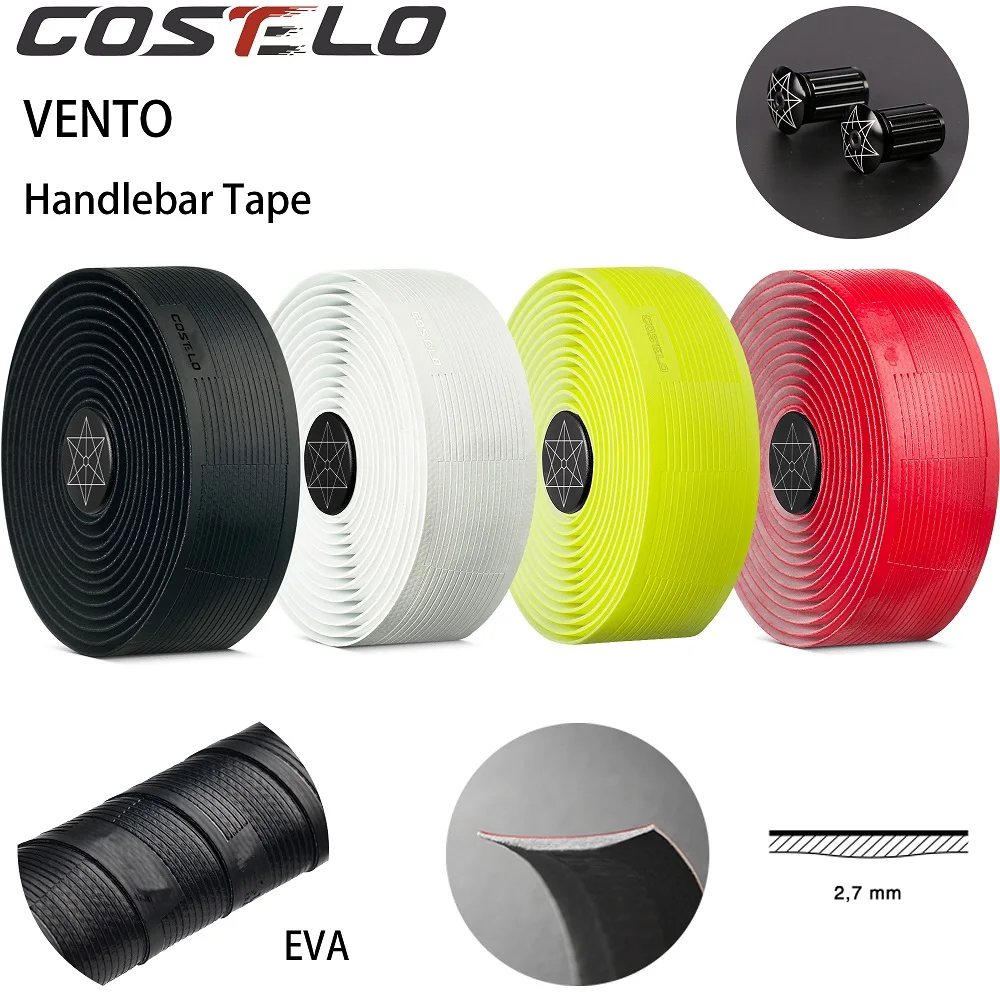 

Costelo VENTO SOLOCUSH TACKY 2.7mm waterproof Road Bicycle Handlebar Tape Cycling Handle Belt Bike Grips