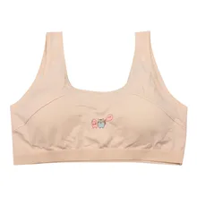 Детское хлопковое нижнее белье для девочек, жилет с бюстгальтером, мягкая детская нижнее белье, спортивная одежда, однотонная одежда для детей возрастом от 10 до 15 лет