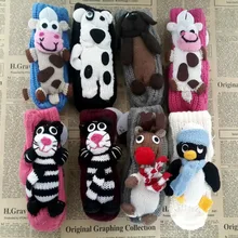 Новое поступление, милые Рождественские сувениры, вязаные рождественские носки, Нескользящие Детские носки-тапочки