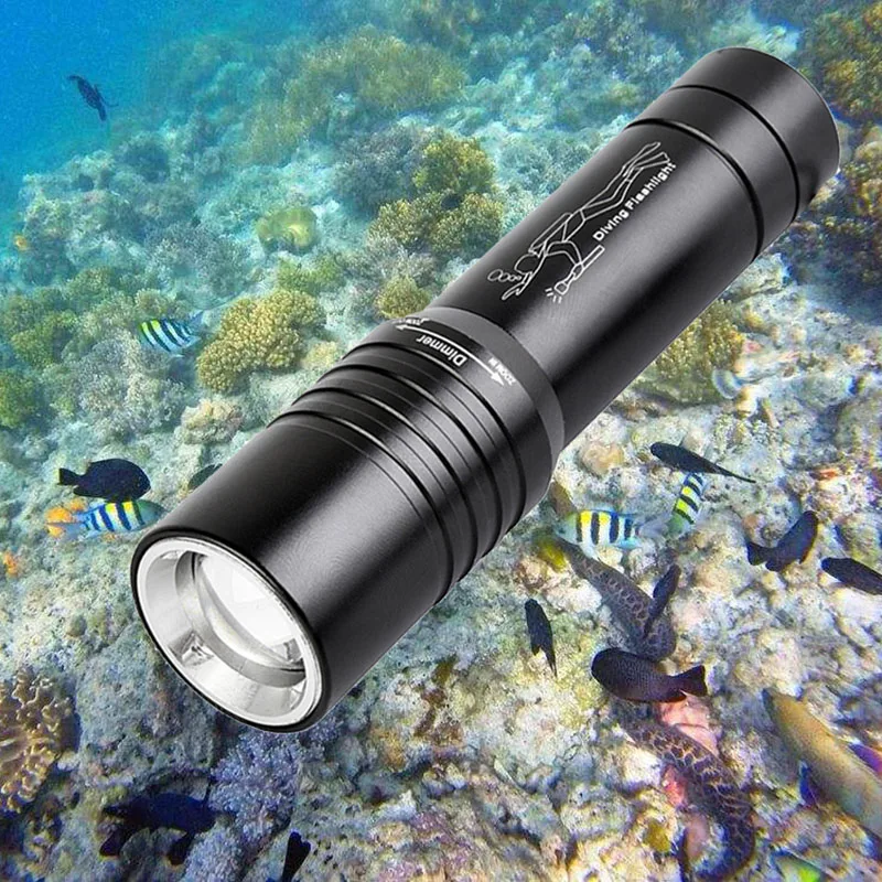 

3800LM Diver Scuba Flashlights LED Diving Flashlight T6 LED Light Underwater Scuba Diving Flashlight Dive Torch Lamp Diver