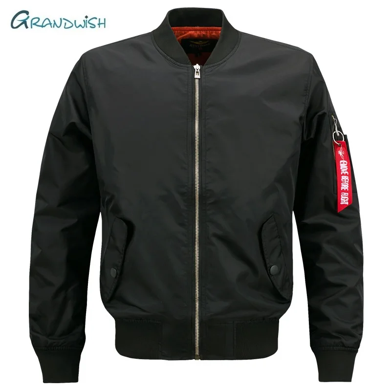 Grandwish New Brand Mens Casual Jacket Large Size Men Pilot Bomber Jacket Male Big Size S- 7XL 8XL Overcoat Drop Shipping, DA908