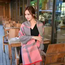 New Brand Plaid Cashmina Pashmina Chic Brand font b Tartan b font Patchwork Blanket Scarf Casual