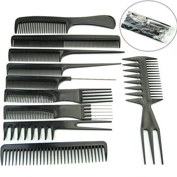 

Professional 10Pcs/set Hairdressing Combs Barbers Hair Styling Tools Kits Set