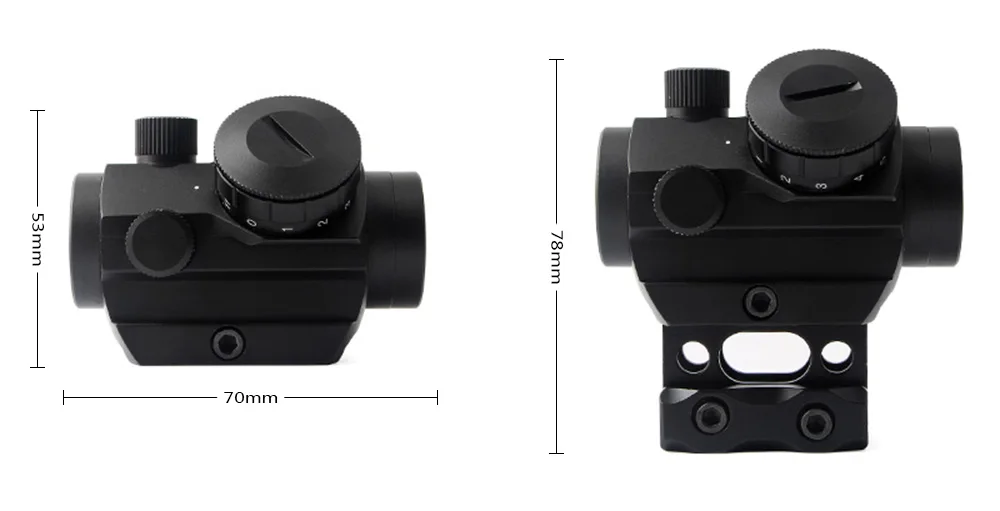 Открытый тактический T1G красный точечный прицел Алюминиевый сплав голографический Прицельный телескоп оптические прицелы для охоты
