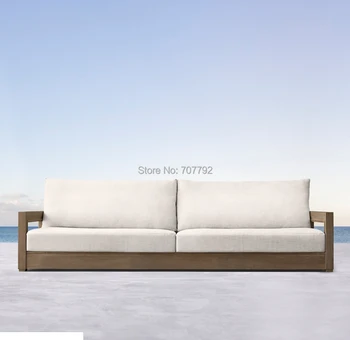 

High end outdoor teak classic sofas concise design furniture patio garden sofa sets