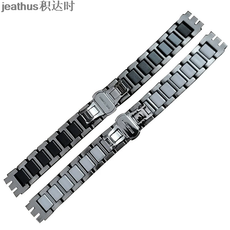 Jeathus ремешок для часов swatch Белоснежка YLS430 141 YGS YAS 17 мм керамический ремешок ирония стальной браслет часы ремешок для мужчин и женщин цепочка