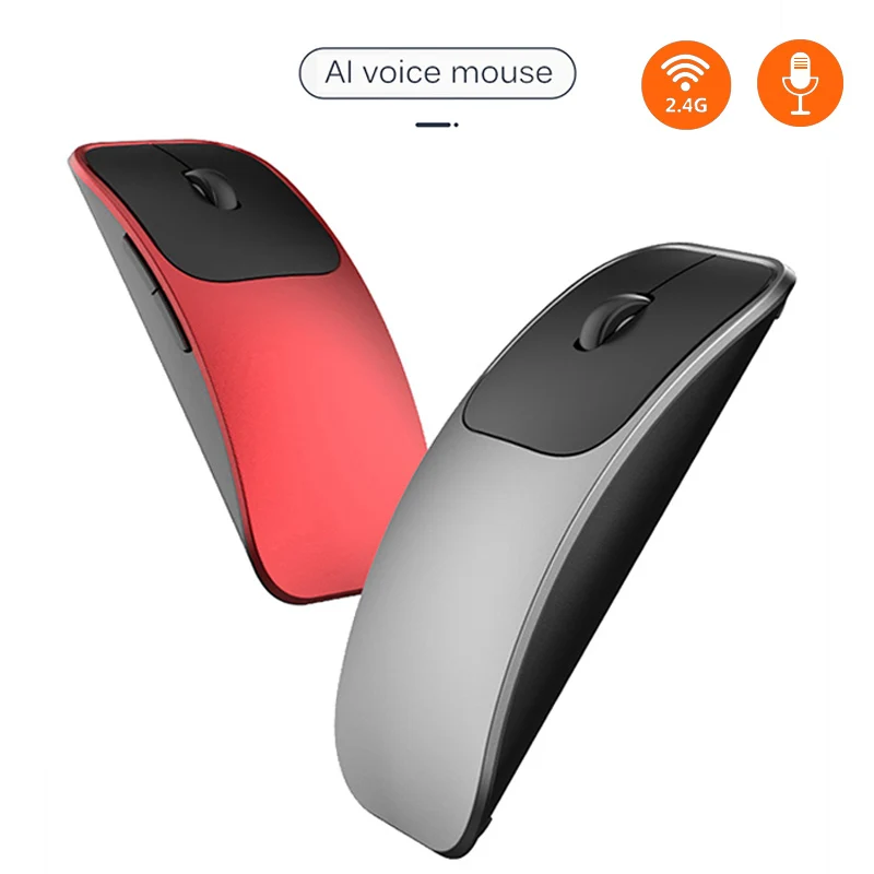 Wireless Smart Voice Typing Mouse 1600 DPI 28 Language Translation Mouse For Macbook Lenovo HP Dell Asus Laptop PC Gaming Mouse