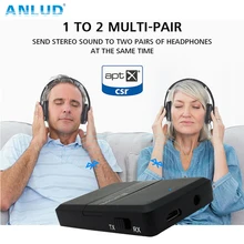 Anlud Bluetooth AUX автомобильный адаптер multipoint bluetooth аудио Музыка приемник передатчик Dongle aptX ТВ MP3 Беспроводной Трансмиссия