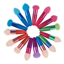 Женское жидкое косметическое средство крем консилер Foundation спонж для макияжа с ручкой латексная сухая влажная двойного назначения кисть, инструмент для макияжа