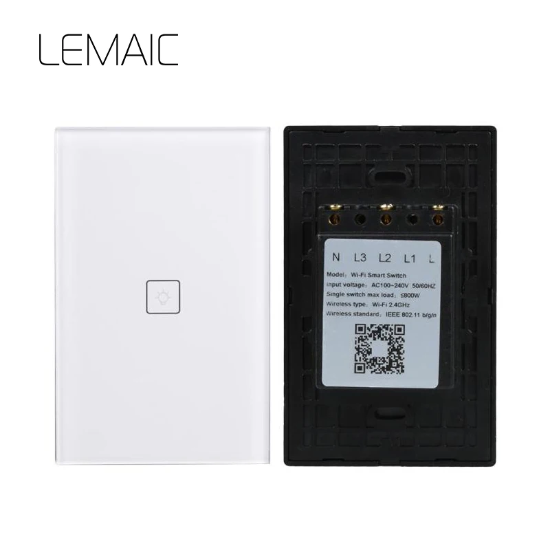 

WiFi U-Home US 1 Gnag For APP Control Touch Switch Work With Amazon Alexa Timing Voice Remote Control Switch Light Wall