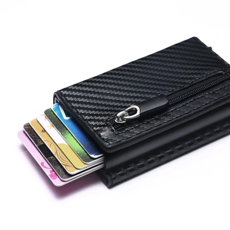 Умный кошелек BISIGORO Rfid тонкий металлический мужской с держателем для кредитных
