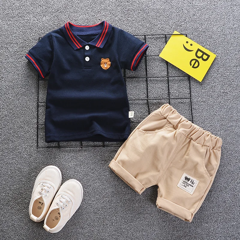 

2019 Children Clothing Summer Baby Boys Clothes Set T-Shirt+Shorts 2 Pcs Suits Toddler Boys Clothes Kids Cotton Comfortable Sets
