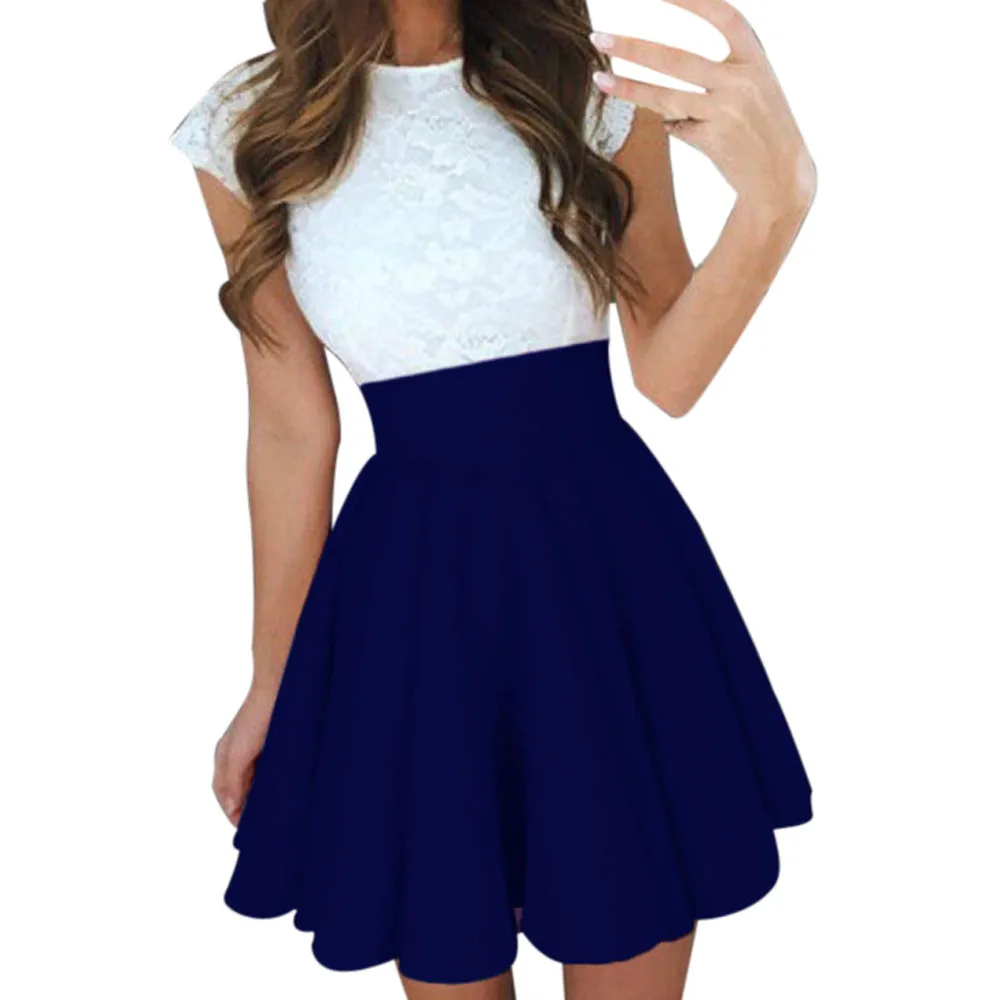 

Elegant Womens Party Cocktail Mini Skirts Ladies Summer Skater Loose Fancy Pattern Bolas Chinas Para Mujer