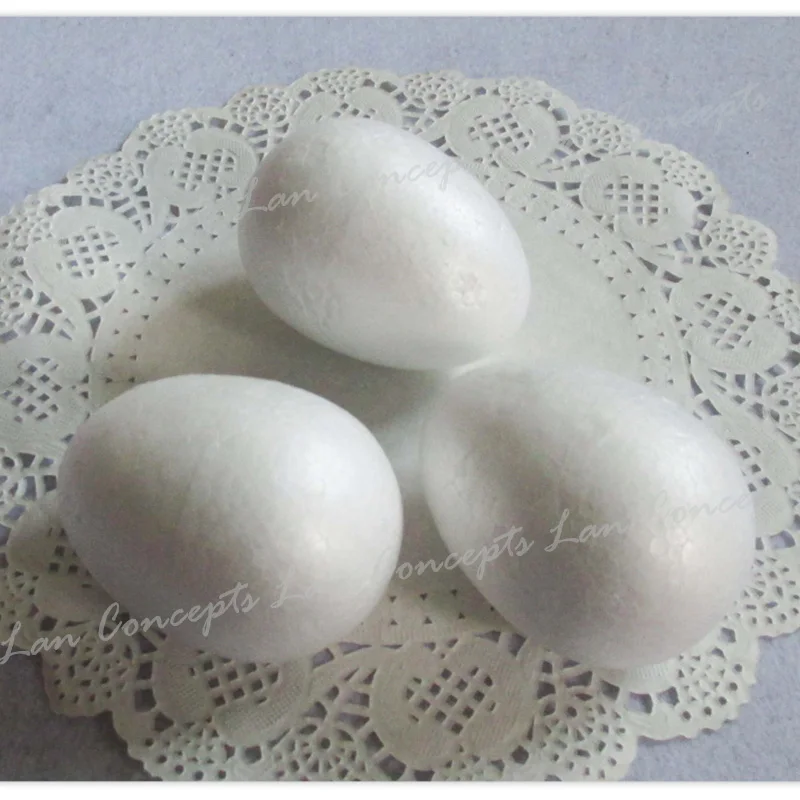 wholesale 8cm Foam Oval shaped Styrofoam for DIY craft Easter eggs