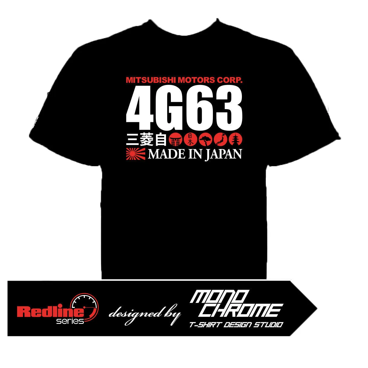 T-shirt 4G63 Lancer Evolution Galant VR-4 E39A Eclipse Airtrek