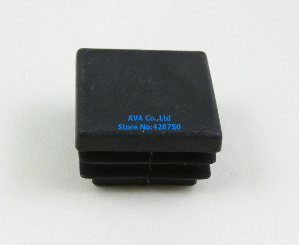 20 Pieces 25mm square plastic insert cap tube end cap