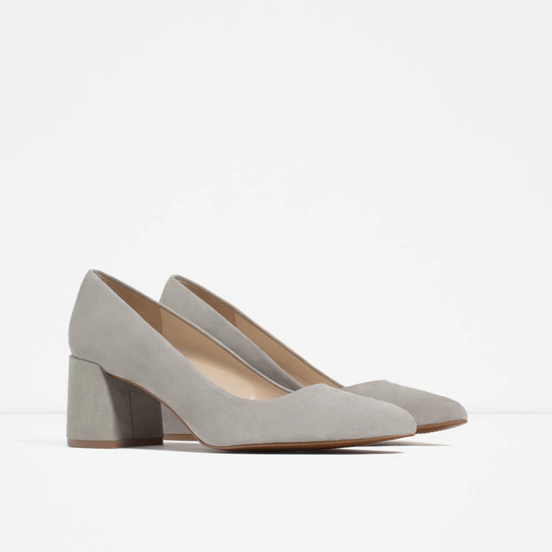 Alibaba Simple Suede Grey Wedge Shoes Alibaba Simple Suede Grey Wedge Shoes