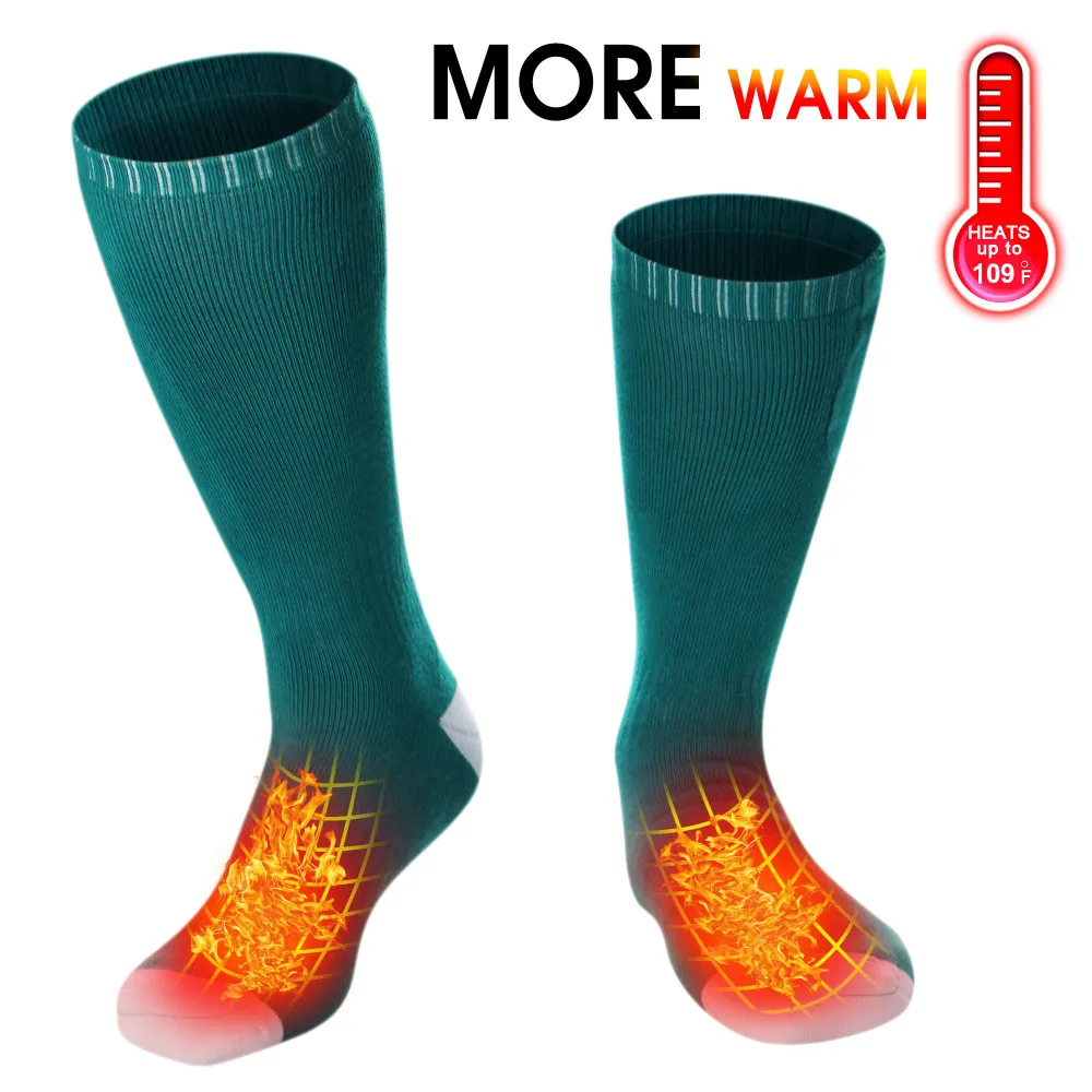 

1 Pair Thermal Cotton Heated Socks Foot Warmers Electric Warming for Sox Hunting Ice Fishing Boot Warming Outdoor Socks