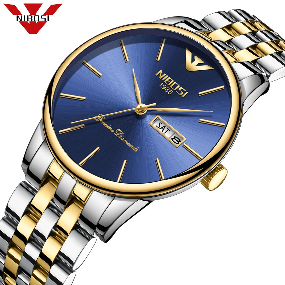 

NIBOSI Luxury Brand Watches Men Fashion Sport Quartz Watch Men Full Steel Business Waterproof Clock Man Relogio Masculino 2018