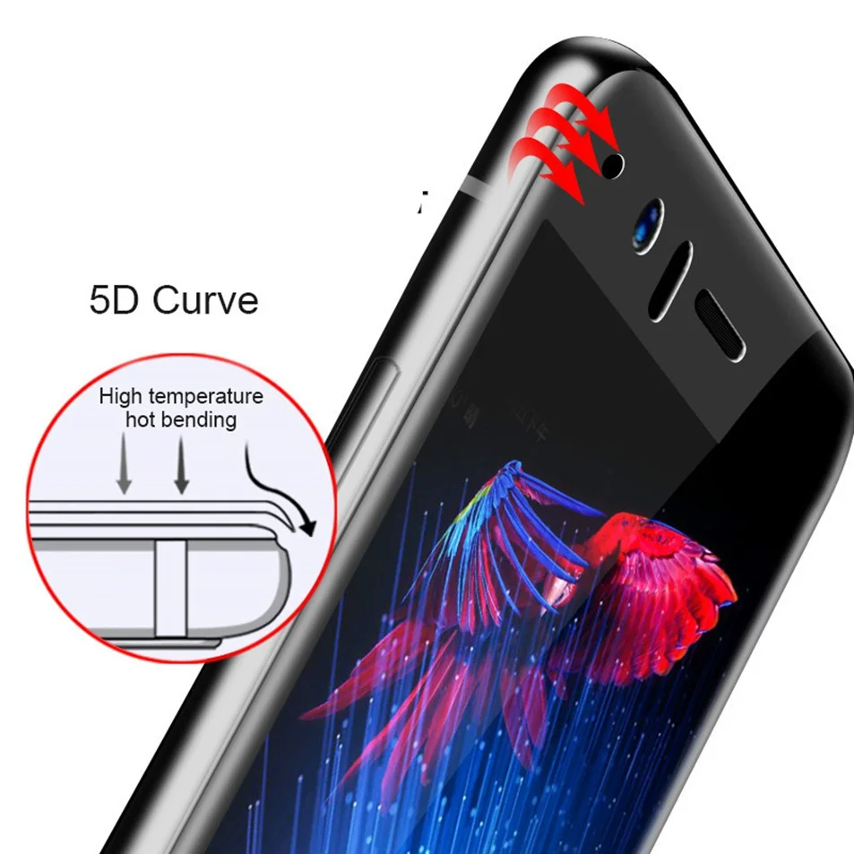 WhaY 5D Tempered Glass For Huawei P Smart Glass Protective Film Curved Edge 9H Full Cover For Huawei P Smart Screen Protector    (3)