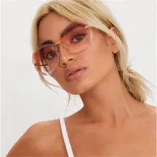 Роскошные прозрачные градиентные солнцезащитные очки для женщин, элегантные солнцезащитные очки без оправы, женские брендовые дизайнерские ретро женские солнцезащитные очки