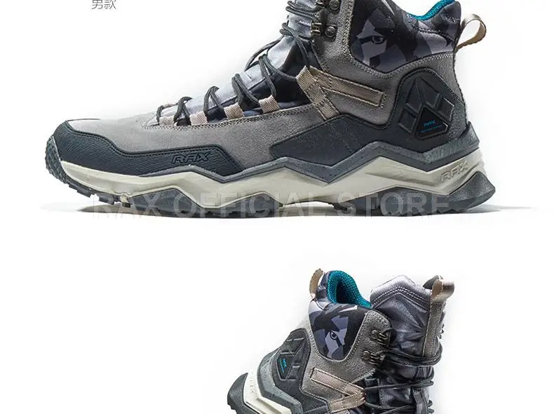 RAX мужские водонепроницаемые треккинговые ботинки из натуральной кожи для горного туризма Мужские дышащие треккинговые ботинки мужские альпинистские ботинки