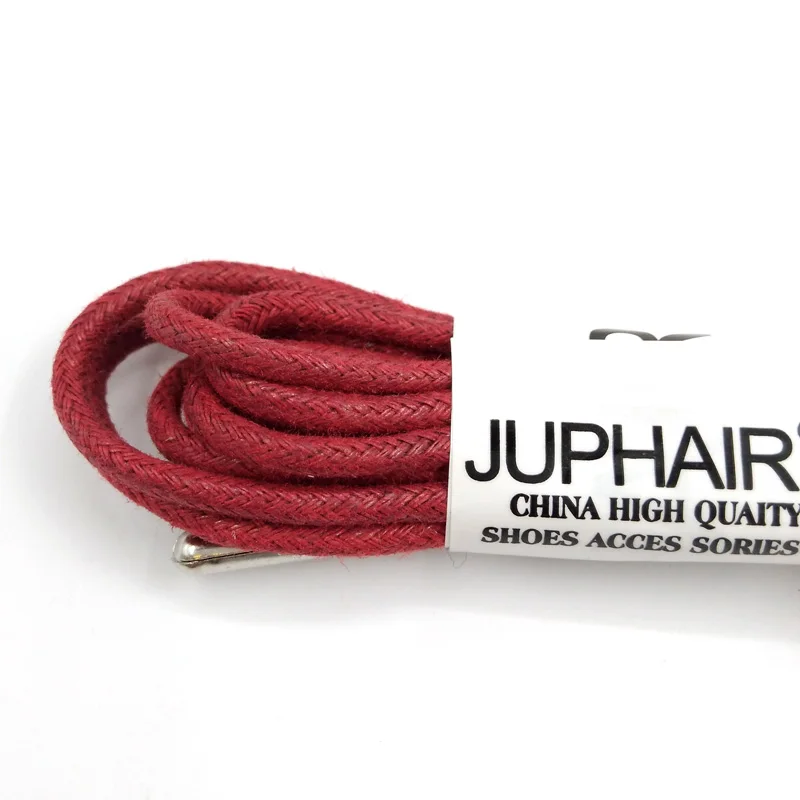 1-12 Pairs Purple Red High Quality Unise Laces Waxed Round Shoelaces Sneaker Solid Polyester Twisted Shoes Metal Head Shoelaces