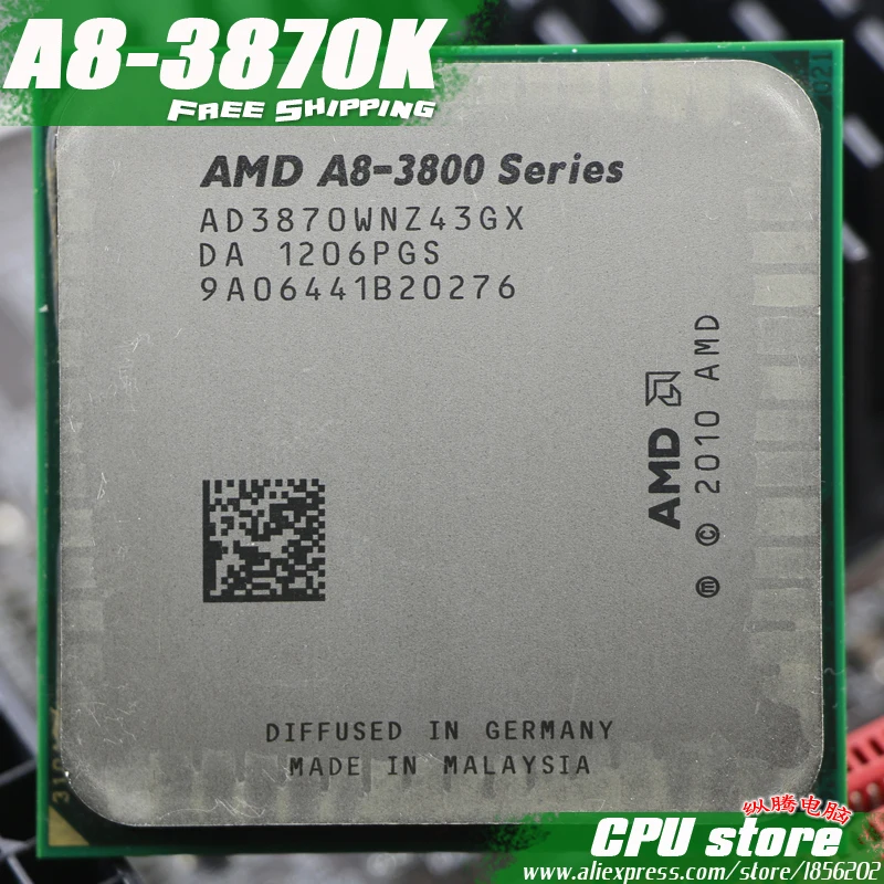 Процессор AMD A8 3870K Quad-Core FM1 3,0 GHz 4MB 100W процессор A8-3870 APU 3870 интегрированная графика, 3850