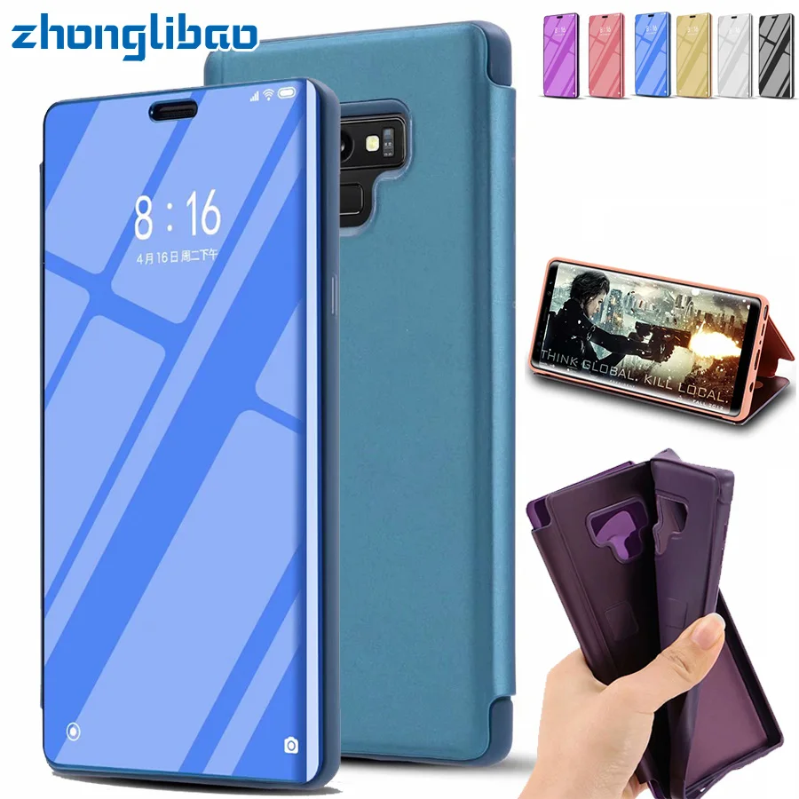 

Smart View Flip Case for Samsung S10 S9 S8 Plus S10e S7 S6 Edge Note 9 8 A50 A70 A30 A90 A7 A6 A8 J4 J6 Plus 2018 Protect Cover