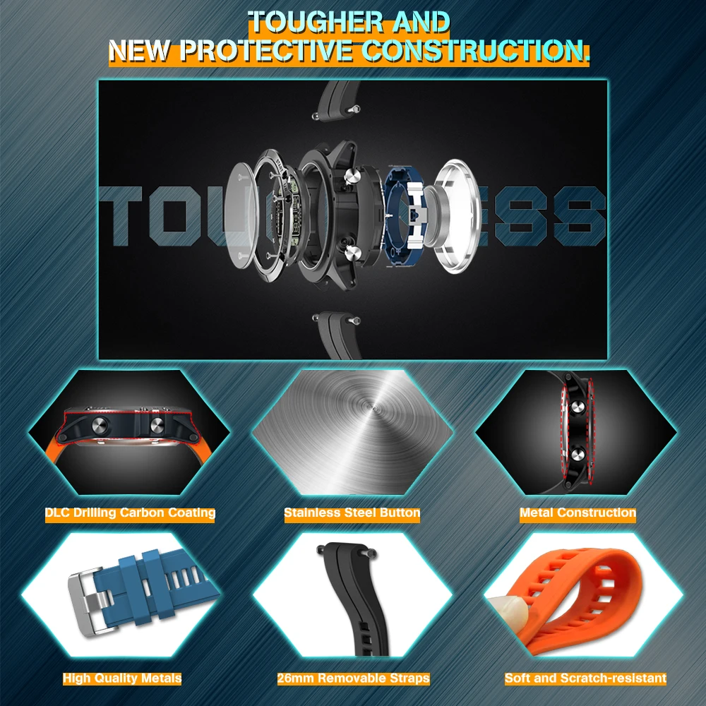 Online Zeblaze VIBE S 3S resistente reloj inteligente para exterior en tiempo Real medidas caloría distancia de seguimiento de 5 ATM 50 M 164ft resistente al agua