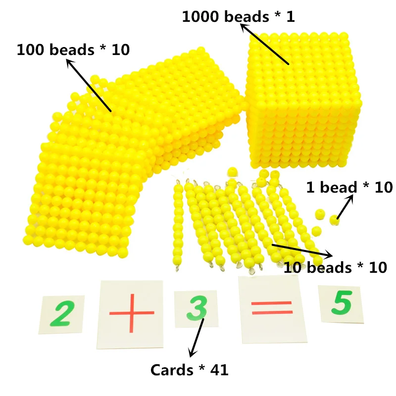 Профессиональные математические материалы Монтессори-база десять систем и цифровых карт бусины игрушки для детей развивающие игрушки для детского сада