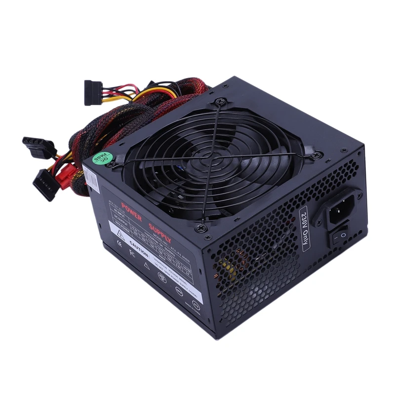 170 260V Max 650W Power Supply Psu Pfc Silent Fan 24Pin 12V Pc Computer Sata Gaming 4