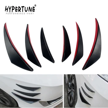 

6pcs/set Universal Fit Front Bumper Lip Diffuser Splitter Fins Body Spoiler Canards Valence Chin Car Tuning Canard HT-SFB05