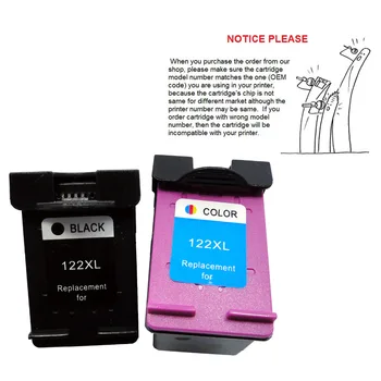 

YOTAT 1set Remanufactured ink cartridge for HP122XL HP122 XL for HP Deskjet 1000 1050 2000 2050 2050s 3000 3050 J410a J510a
