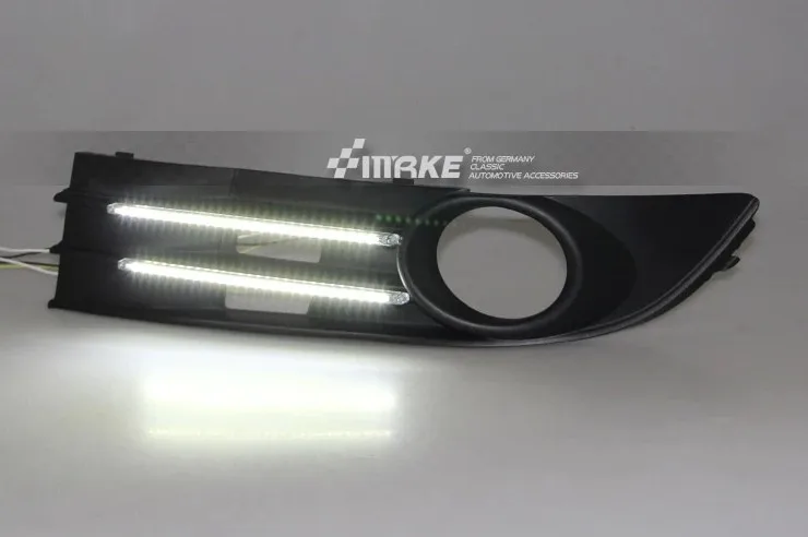 

for VW TOURAN 2008-2011 led drl daytime running light with fog lamp cover yellow turn light function top quality free shipping