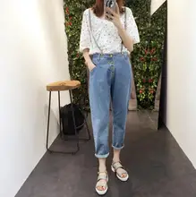 Jumpsuits – Hot Sale Jeans Female Students Elastic Waist Removable Nine Denim Harlan Straps 2017 hot sale free shipping women