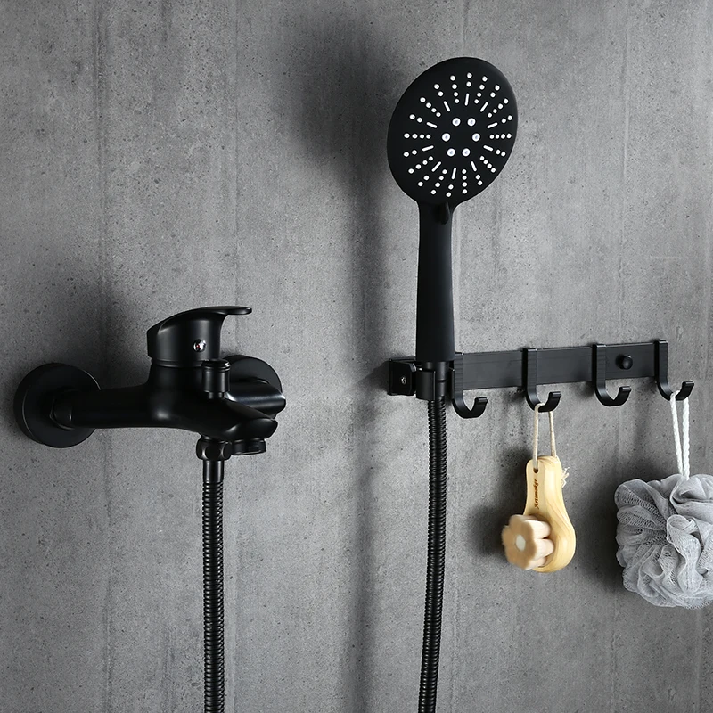 أسود دش صنبور حمام الفخار الضغط منع لكمة زهرة جميع النحاس صنبور مجموعات الدعامات الساخنة والباردة خلاط دش أسود دش صنبور حمام الفخار الضغط منع لكمة زهرة جميع النحاس صنبور مجموعات الدعامات الساخنة والباردة خلاط دش