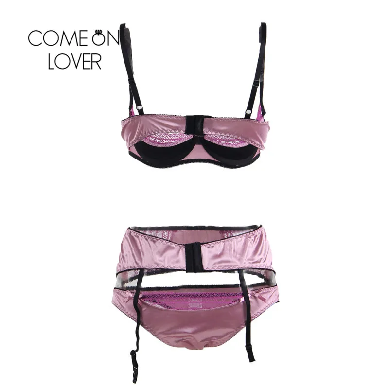 Comeonlover Intimo Donna Sexy Hot RI80396 Deluxe Satin Lace Stitching Open Cup Bra Set Lingerie Plus Size Open Bra Sexy Bra Set Comeonlover Intimo Donna Sexy Hot RI80396 Deluxe Satin Lace Stitching Open Cup Bra Set Lingerie Plus Size Open Bra Sexy Bra Set