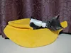 Banana Cat Bed House Cute Banana Puppy Cushion Kennel Warm soft Pet bet cat Supplies Mat Beds for Cats Kittens ► Photo 2/6