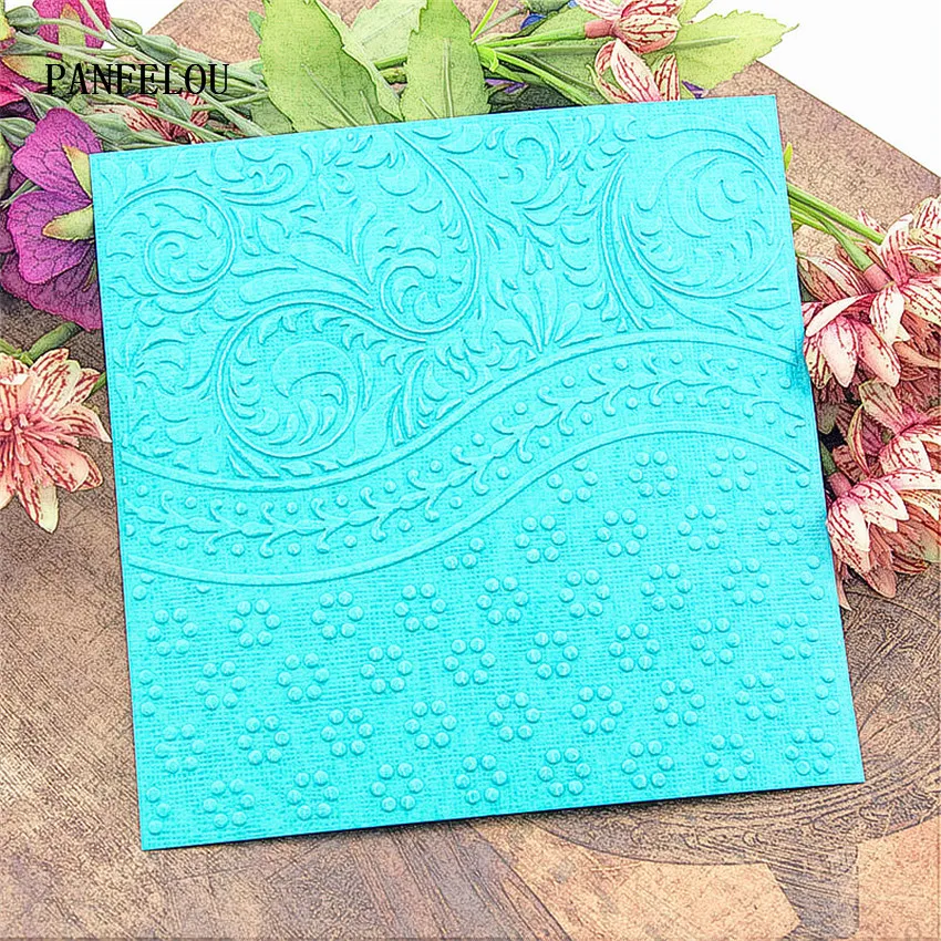 PANFELOU Curly leaf vin карта папки для тиснения пластик скрапбукинга DIY шаблон помадка