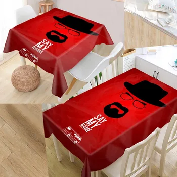 

Custom Breaking Bad Table Cloth Rectangular Oxford Print Waterproof Oilproof Square Table Cover Party Tablecloth