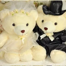 Пара прекрасное свадебное платье игрушки "медведи" Любовник медведи постельные куклы свадебный подарок около 60 см