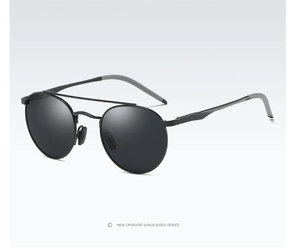 Новые мужские поляризованных солнцезащитных очков видения Драйвер солнцезащитные очки вождение зеркало алюминиево-магниевый ногу A540 - Название цвета: Черный